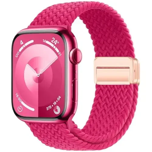 Qimela Sport Loop Compatible with Apple Watch Band 38mm 40mm 41mm 42mm 44mm 45mm 46mm 49mm for Women Men,Magnetic Strap Stretchy Braided Wristband for iWatch Series 11 10 9 8 7 6 5 4 SE Ultra 3 2 1 - 1