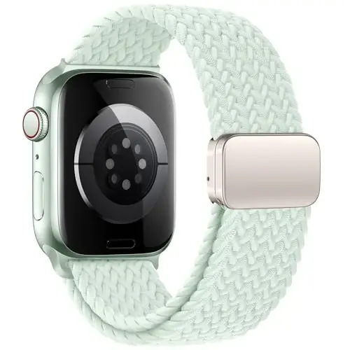 Qimela Sport Loop Compatible with Apple Watch Band 38mm 40mm 41mm 42mm 44mm 45mm 46mm 49mm for Women Men,Magnetic Strap Stretchy Braided Wristband for iWatch Series 11 10 9 8 7 6 5 4 SE Ultra 3 2 1 - 2