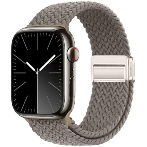 Qimela Sport Loop Compatible with Apple Watch Band 38mm 40mm 41mm 42mm 44mm 45mm 46mm 49mm for Women Men,Magnetic Strap Stretchy Braided Wristband for iWatch Series 11 10 9 8 7 6 5 4 SE Ultra 3 2 1 - 1