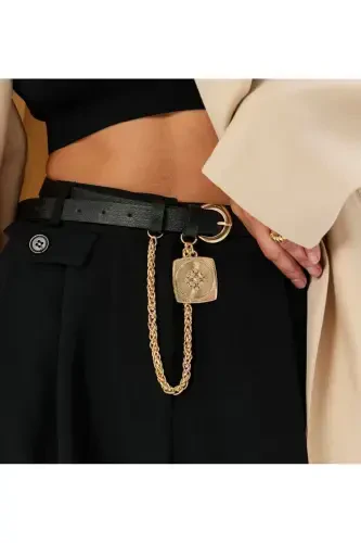 Qirollik Zanjirli Medallionli Ayollar uchun Shim, Ko'ylagi, Ko'ylak, Ko'ylak Kamar - 4