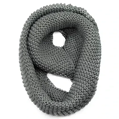 Warm Scarf for Winter Women & Men, Knit Wool Loop Infinity Scarves Thick & Chunky Neck Warmer For Cold Weather U-SY-WS7 - WARM