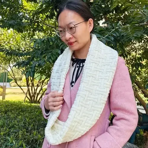 Warm Scarf for Winter Women & Men, Knit Wool Loop Infinity Scarves Thick & Chunky Neck Warmer For Cold Weather U-SY-WS7 - 6