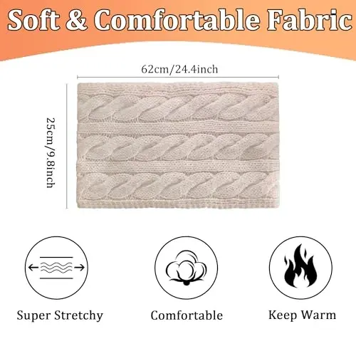 Warm Scarf for Winter Women & Men, Knit Wool Loop Infinity Scarves Thick & Chunky Neck Warmer For Cold Weather U-SY-WS7 - 3