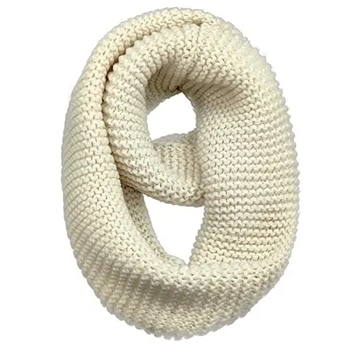 Warm Scarf for Winter Women & Men, Knit Wool Loop Infinity Scarves Thick & Chunky Neck Warmer For Cold Weather U-SY-WS7 