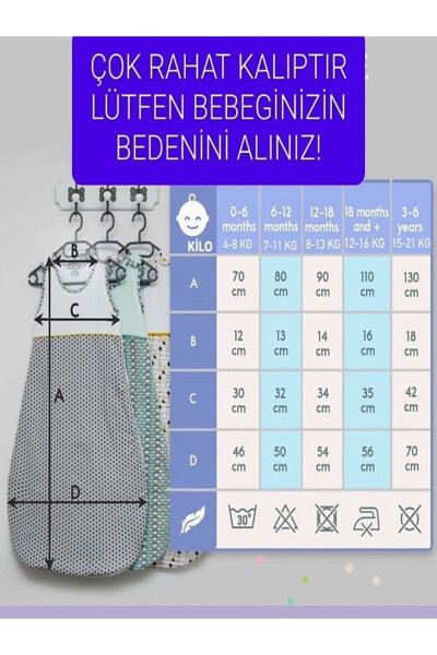 Qishki 2,5 Tog Yengsiz Chaqaloq, Bolajon Paxta Penye Uyqu Kostyumi Fox /kulrang - 7