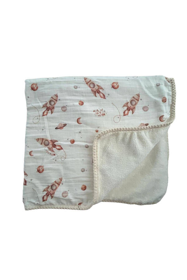 Qishki ikki qavat musllin bolalar adabiy adabiy / Kosmik naqshli adabiy modellari / DRY - 196 - 3