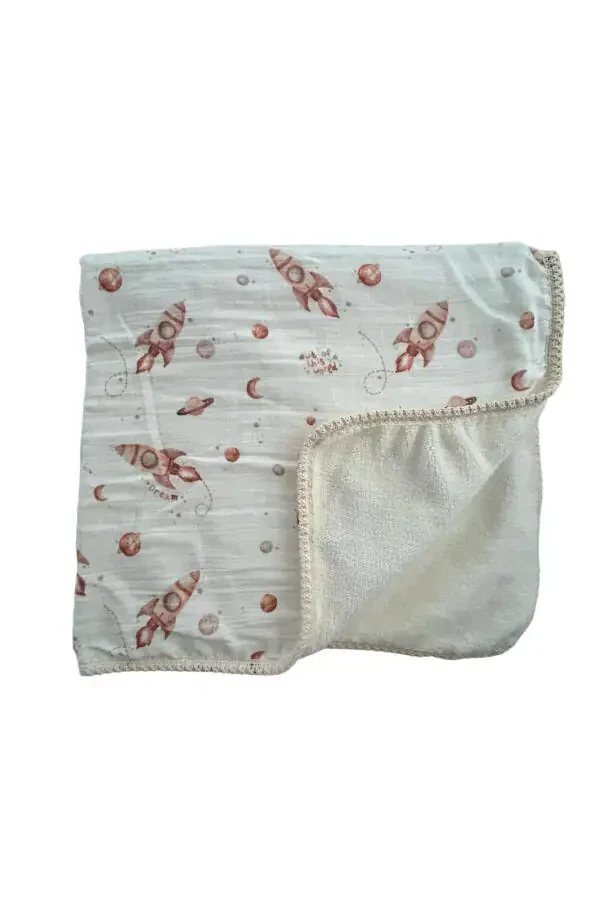 Qishki ikki qavat musllin bolalar adabiy adabiy / Kosmik naqshli adabiy modellari / DRY - 196 - 3