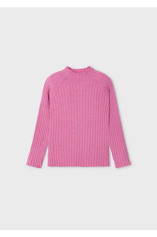 Qishki qizlar uchun to'qilgan baliqchi ko'ylagi - pushti - 2