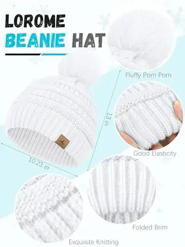 Qishki shapka, sharf, qo'lqop va quloqchini, issiq trikotaj shapka, sensorli ekranli qo'lqoplar to'plami, qishki sovg'alar, ayollar uchun bo'yin sharflari - 2