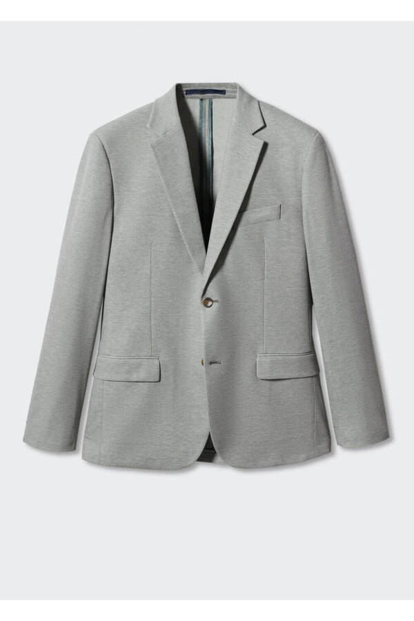 Qisqa bo'yli to'qilgan mini blazer - 3