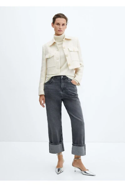 Qisqa choʻntakli tweed pidjak - MANGO (1)