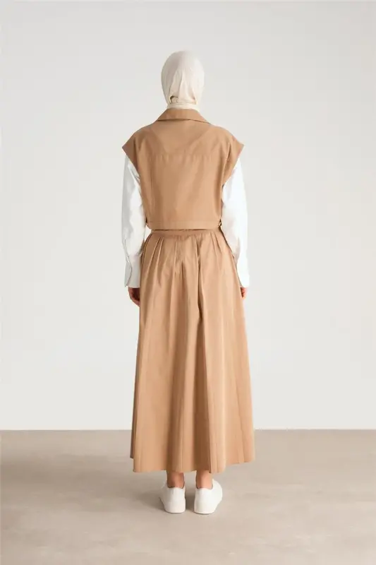 Qisqa Jilet 24y4901 Camel - 4