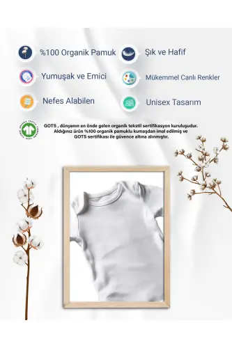 Qisqa yengli 100% paxtali E harfli dizaynli chaqaloq B - 3