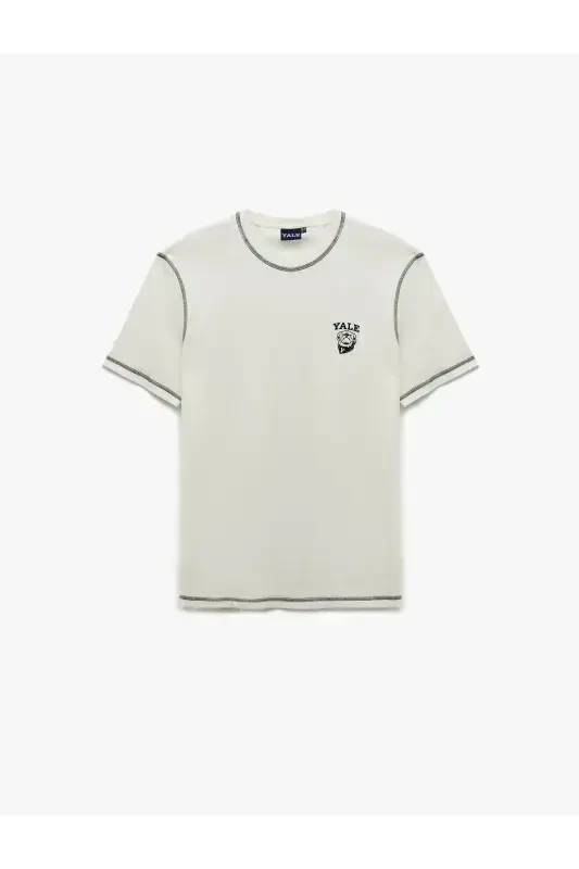 Qisqa yengli paxtali regular fit tikuv detallari bisik - 3