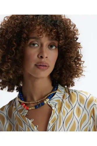 Qisqa yengli tugmali midi ko'ylak - 6