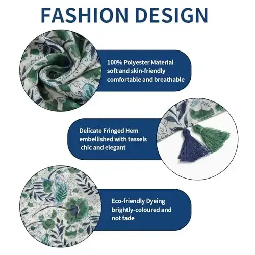 QIUTIMIY Ayollar uchun ro'mol Yengil Yumshoq Gullu Qoplon Bosma Sharflar Kuz Qish Moda Ro'mol O'rash Chekka bilan - 4