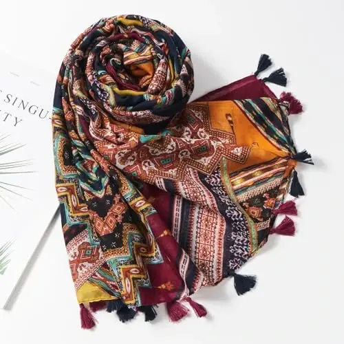 QIUTIMIY Ayollar uchun шарф енгил юмшоқ гулли леопард naqshli шарфлар kuz qish moda ro'mol o'rash burchakli - 4
