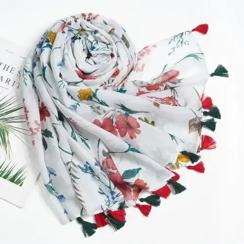 QIUTIMIY Ayollar uchun шарф Yengil Yumshoq Gulli Leopard bosma шарфлар Kuz Qishki Moda Roʻmol Oʻrash Sochli - 4