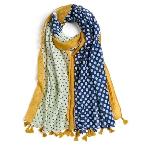 QIUTIMIY Scarf for Women Lightweight Soft Floral Leopard Printed Scarves Fall Winter Fashion Shawl Wrap with Fringe - 1