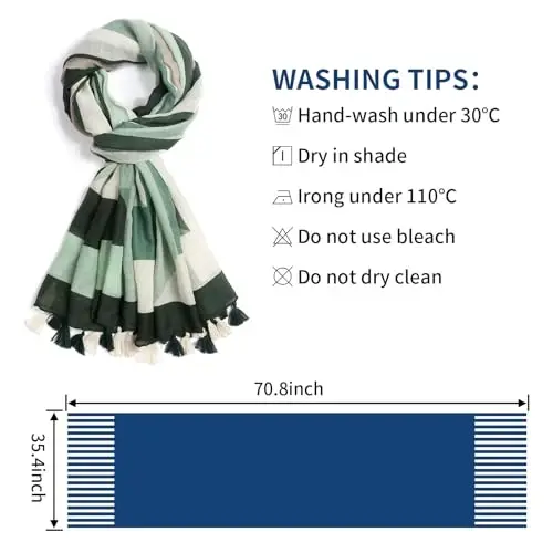 QIUTIMIY Scarf for Women Lightweight Soft Floral Leopard Printed Scarves Fall Winter Fashion Shawl Wrap with Fringe - 3