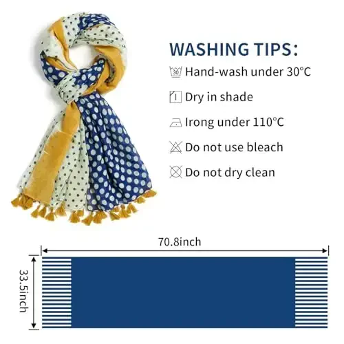QIUTIMIY Scarf for Women Lightweight Soft Floral Leopard Printed Scarves Fall Winter Fashion Shawl Wrap with Fringe - 3