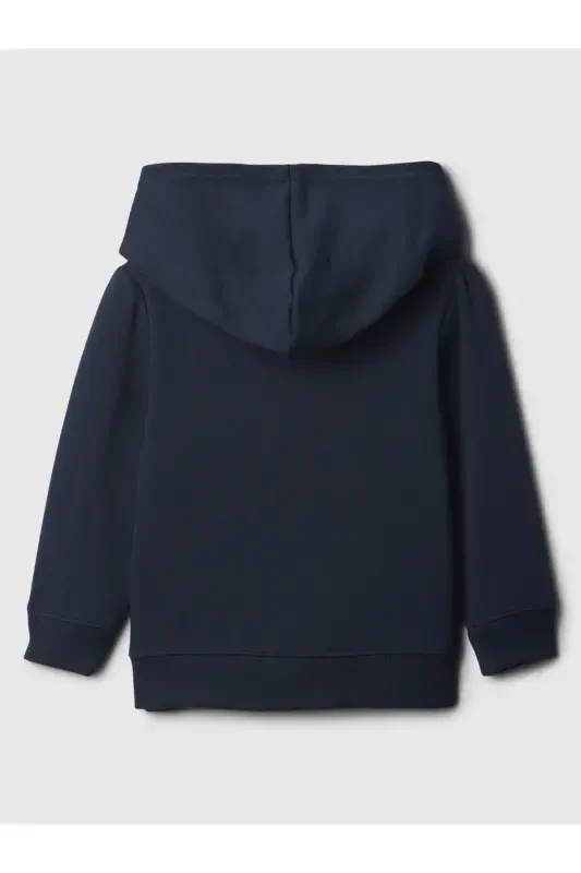 Qiz Bebek Lacivert Gap Logo Kapşonlu Fleece Sweatshirt-Lacivert - 3