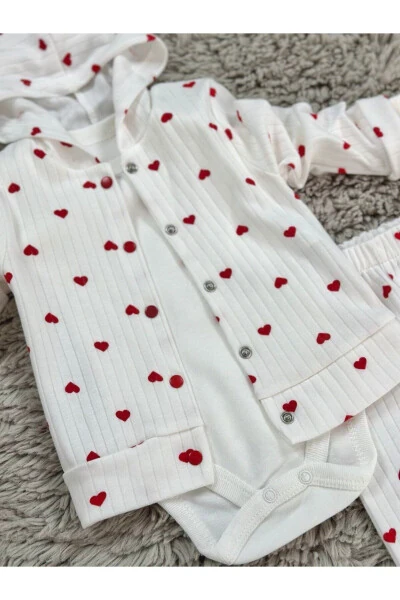 QIZ BEBEK QALP DESENLI 3'LI TAKIM - ZUFF BABY (1)