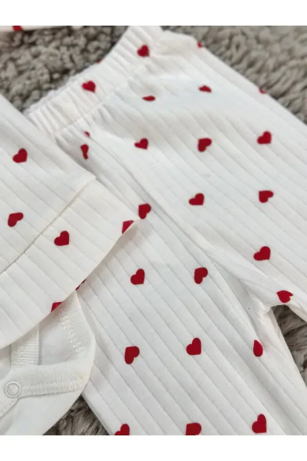 QIZ BEBEK QALP DESENLI 3'LI TAKIM - 7