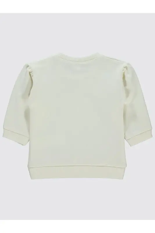 Qiz Bebek Sweatshirt 6-18 Oy Ekru-Ekru - 2