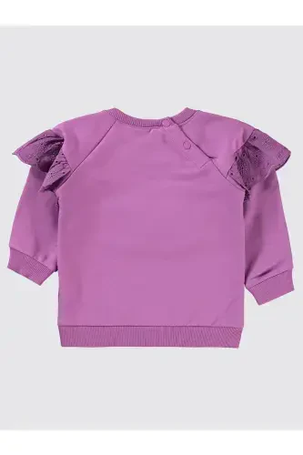 Qiz Bebek Sweatshirt 6-18 Oy Lilak-Lilak - Civil Baby (1)