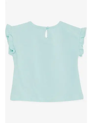 Qiz Bebek T-shirt Pullu Rangli Qulupnay Bosmali Suv Yashili (1.5 Yosh)-Turkuaz - LC WAIKIKI (1)
