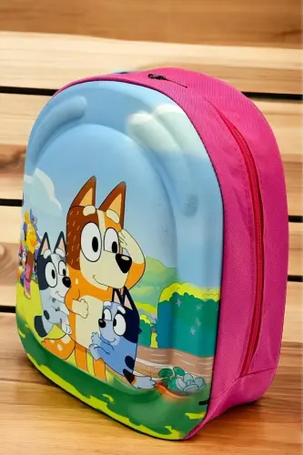 Qiz bola bolalar bog'chasi yasli 3d bo'rtma Eva bosmali 2-6 yosh kundalik maktab va ryukzak-Bluey - 3