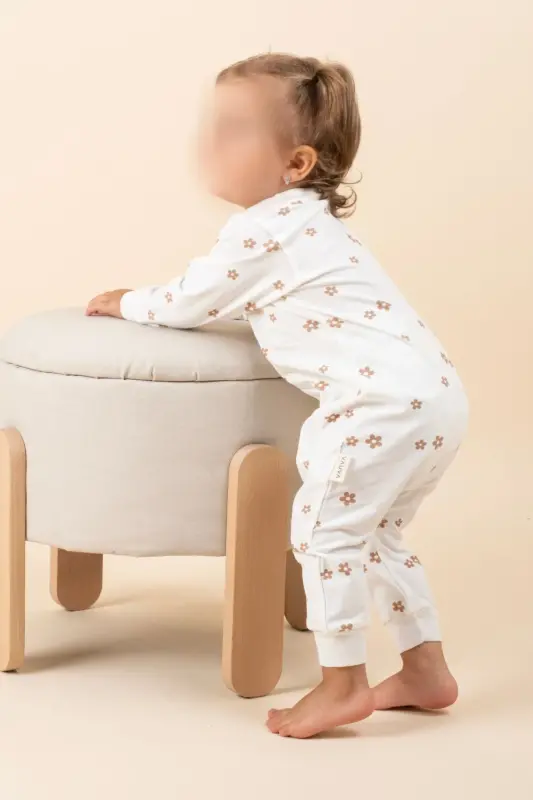 Qiz bola Bolalar bosma naqshli kombinezon mavsumiy uzun - 4