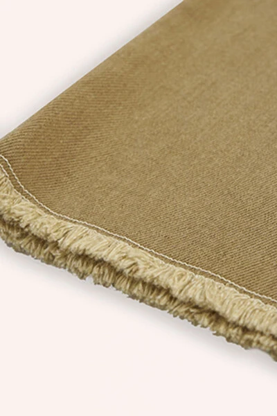 Qiz Bola Cho'ntakli Camel Jinsi Shim - 6