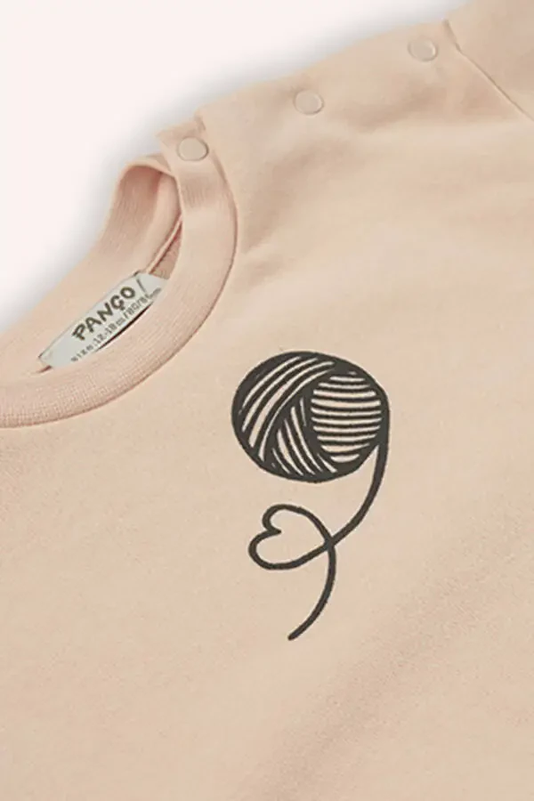 Qiz bola kabartma bosmali losos svitchot - 3