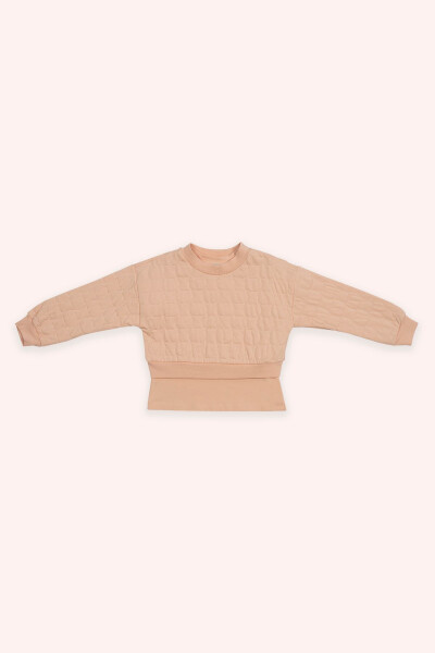 Qiz bola mushuk kapitonli losos sviter - 2