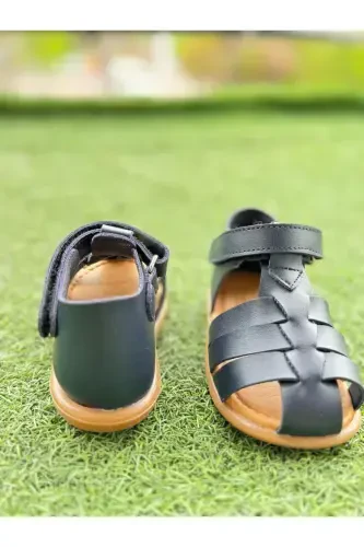 Qiz bola, o'g'il bola ortopedik oyoq kiyimi sandal - KO'K - 4