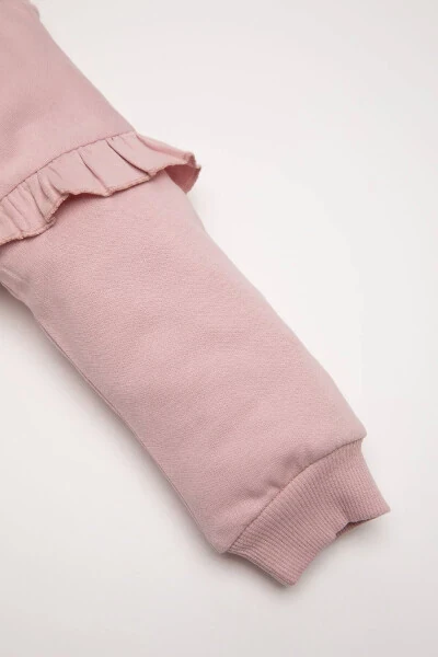 Qiz bola uchun 2 qismli to'plam (svitshot & leggins), gulli naqsh D5417A5NS - 4