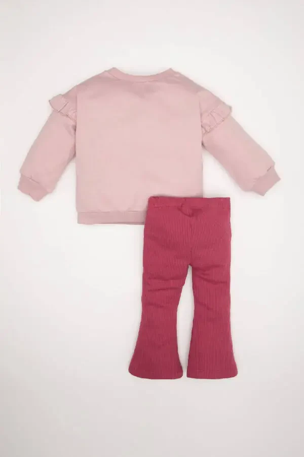 Qiz bola uchun 2 qismli to'plam (svitshot & leggins), gulli naqsh D5417A5NS - 5