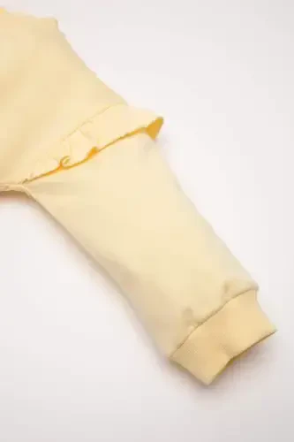 Qiz bola uchun gulli svitshot va leggins 2 qismli to'plam - 5