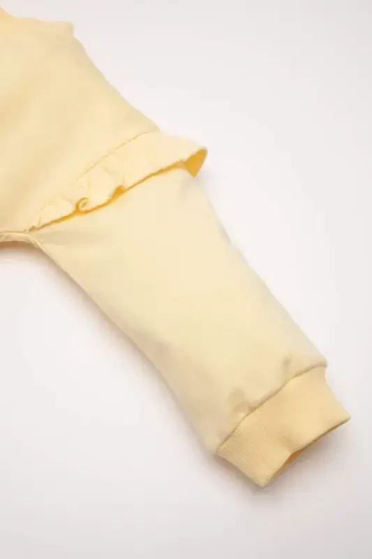 Qiz bola uchun gulli svitshot va leggins 2 qismli to'plam - 5