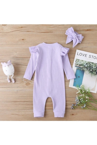 Qiz bola uzun yengli fliс 100% paxta kombinezoni - BEBEKPARE (1)