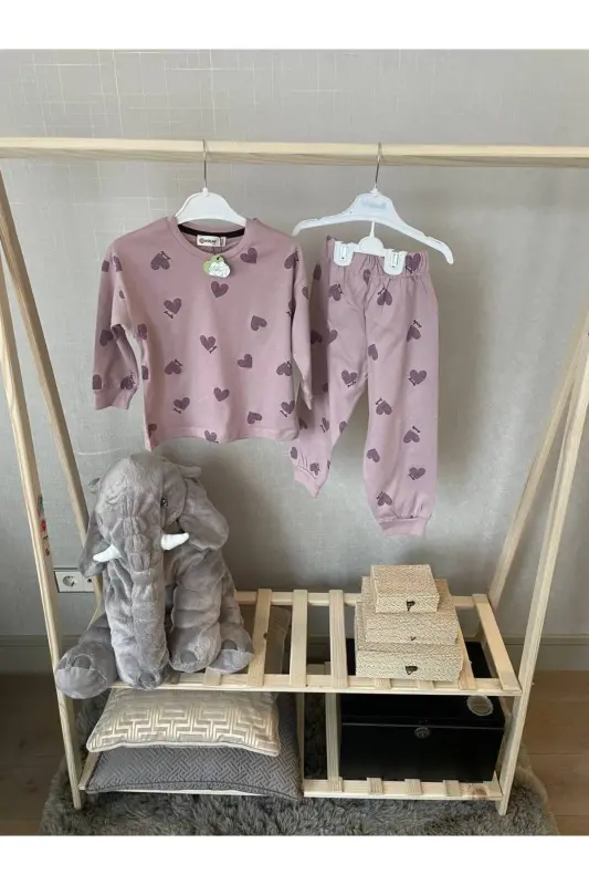 Qiz bolalar pijama komplekti-Pushti - 1