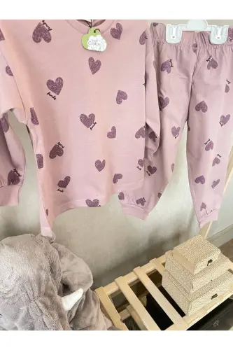 Qiz bolalar pijama komplekti-Pushti - BABY (1)