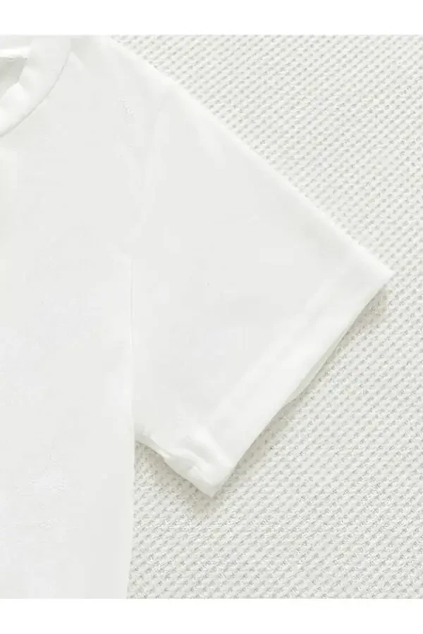 Qiz bolalar uchun binafsha-qora rangli kapalakli shortik-futbolka to'plami - 3