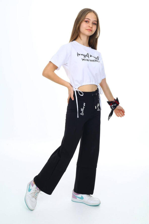 Qiz bolalar uchun kompaqt paxta 100% paxta sport ikki qismli yozgi to'plam - 1