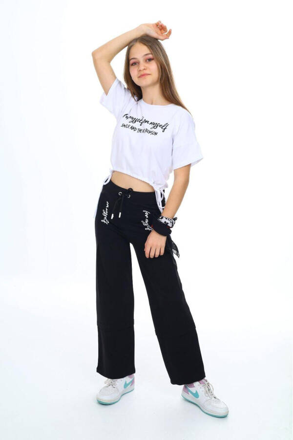 Qiz bolalar uchun kompaqt paxta 100% paxta sport ikki qismli yozgi to'plam - 2