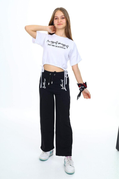 Qiz bolalar uchun kompaqt paxta 100% paxta sport ikki qismli yozgi to'plam - 4