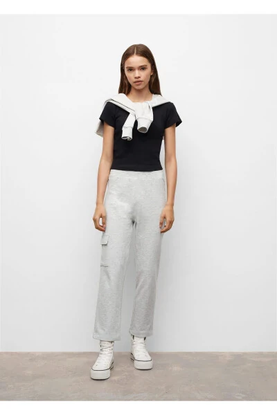 Qiz bolalar uchun ochiq kulrang shimlar - MANGO KIDS