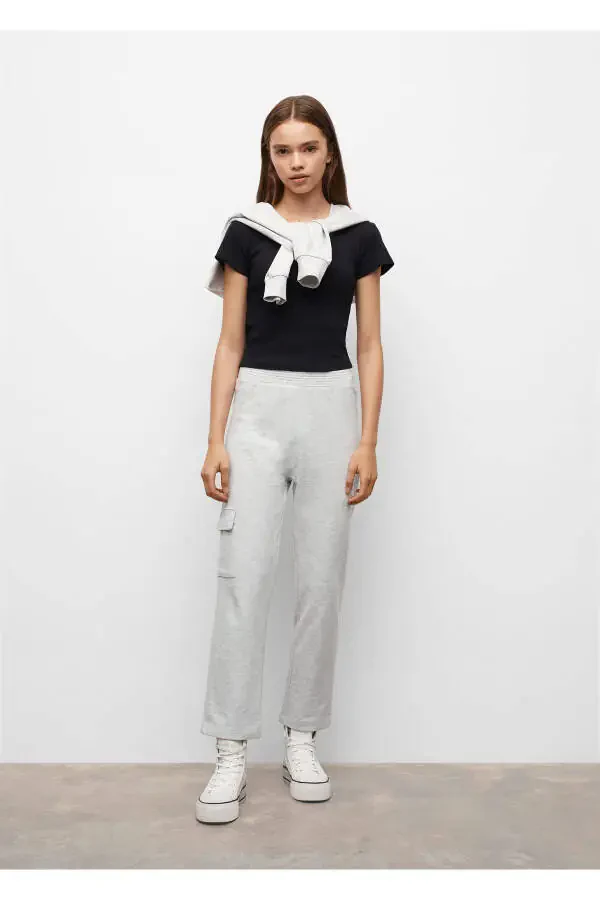 Qiz bolalar uchun ochiq kulrang shimlar - 1